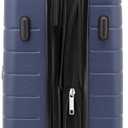 Wrangler Smart Spinner Hardside Luggage, 22-Inch Carry-On, Navy Blue, Carry-On Only