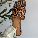 SODA Womens Sandals Slip On Fashion Flat Sandals Soft Memory Foam Slides Comfortable Leather Open Toe Slide For Summer Dressy 2026 Shoes 7