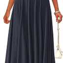 PRETTYGARDEN Womens Summer Dresses 2026 Casual Sleeveless Crewneck Aline Maxi Dress Stretch Tank Flowy Long Dresses (Blue, S)