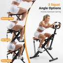 NEWBULIG Squat Machine, 330 LBS Capacity Glute Workout Equipment for Home | Full Body Exercise Rower with Adjustable Resistance, Foldable Glute Exercise Machine