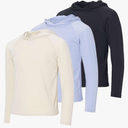 Real Essentials 3 Pack:Youth Rashguard Hoodie UPF UV Sun Protection Long Sleeve Swim Fishing Shirt - Boys & Girls XL