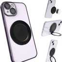 Magnetic Phone Ring Holder for PopSocket Kickstand for iPhone 12 13 14 15 Series Compatible with MagSafe Removable Phone Grip Stand