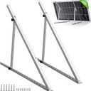 ECO-WORTHY Upgraded 45in Solar Panel Mount Brackets, with Foldable Tilt Legs, Suitable for 2pcs 100W/1pcs 200W 300W 400W Solar Panels,Adjustable Mounting Brackets Kits for RV, Roof, Boat, and Off-Grid
