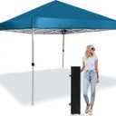 Pop Up Canopy 8X8 FT,Portable Sun Instant Shelter w/Backpack Bag,Waterproof,Adjustable Straight Leg Heights Canopies,Outdoor Tents for Parties,Camping,Commercial Event,Lake Blue