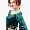 ALLAURA Long Red Braided Costume Wig for Women Fairy Tale Inspired Princess Wig with Long Braid Halloween Cosplay Fantasy Costume Hairpiece