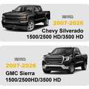 4-Season Ice Silk & Leather Truck Seat Covers - Fit Chevy Silverado 1500 2500HD 3500HD (2007-2026) -5 Full Set Black&Gray, Not Cold in Winter, Breathable Non-Slip Automotive Seat Cushion Protector