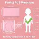 3Pcs Baby Doll Accessories Dolls Bedding Kit Playset Soft Pink Polka Dot Baby Doll Blanket Mattress Pillow Fits 8-12 Inches Dolls for Girls Dollhouse Gifts Bedding Accessories