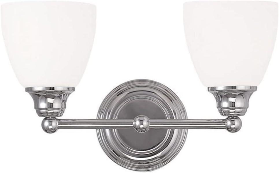 Livex Lighting 13662-05 Somerville 2-Light Bath Light, Chrome, 15 x 6.5 x 9