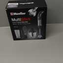 Mueller Multistick 5-in-1 Immersion Blender Handheld, 12 Speed Hand Mixer - Turbo Boost, Heaviest Duty Copper Motor, Titanium Blades Hand Blender, Milk Frother Wand, Whisk, Beaker, Chopper, Grey