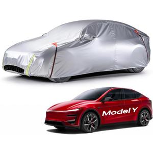 Tesla Model Y Waterproof SUV Car Cover - UV Protection All Weather Outdoor Dustproof Custom Fit with Storage Bag - Full Vehicle Protective Cover for Snow/Sun/Rain/Dust