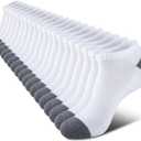 COOVAN 10 Pairs Mens Cushion Ankle Socks Men 10 Pack Low Cut Comfort Breathable Casual Socks (Small-Medium)