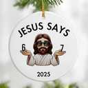 67 Meme Funny Christmas Ornaments 2025, 6 7 Ornament, 67 Ornaments for Christmas Tree, Viral Meme Ornament, Gifts for Teen, Funny Teen Gift, Grandkid Gift, Stocking Stuffers for Teens Pack of 3