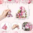 36 Pcs Pink Vintage Ornaments for Christmas Tree Rustic Retro Xmas Hanging Decorations for Festival Party Christmas Winter Holiday Decor