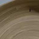 LEXA 12" Handmade White Bamboo Wooden Fruit Bowl for Kitchen Counter - 130 oz Lightweight Large Bamboo Wood Salad Bowl