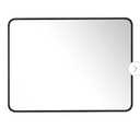 Modern Large Rounded Rectangular Metal Framed Wall Mounted Bathroom Vanity Mirror in Black