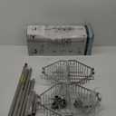 Zenna Home Tension Pole Shower Caddy, Corner Shower Storage System with 4 Adjustable Baskets, Bathroom Organization Solution, 60 to 108 Inch, Satin Nickel