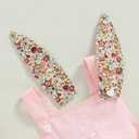 Toddler Baby Girl Easter Outfit Sister Mathing Clothes Bunny Romper/Dress Bodysuit with Rabbit Ear Tail Summer Clothes (6-12 Months)