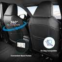RAV4 Seat Covers for Toyota RAV 4 2019 2020 2021 2022 2023 2024 2025 Hybrid LE/XLE/XLE Premium/Limited/Woodland Edition (Not for Gas & XSE/SE Hybrid) Faux Leather Car Seat Covers Full Set - Black