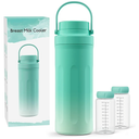 22oz Portable Breast Milk Cooler for Work & Travel, Breastmilk Cooler with 360° Total Cooling for 24 Hours & Leak-Proof Dual-Bottle for Breastfeeding Moms' All-Day Needs