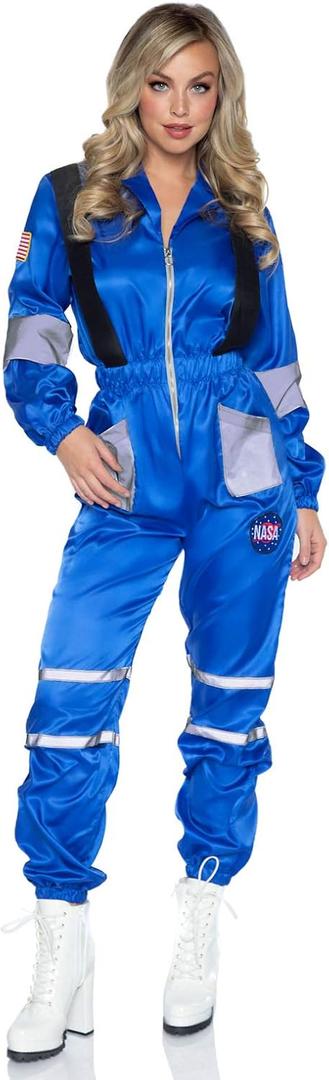 Leg Avenue Women's Space Explorer Spacesuit Costume, Blue, M/L