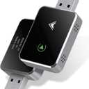 Wireless CarPlay Adapter, 2025 Upgraded 2-in-1 Mini Size CarPlay & Android Auto, Convert Wired to Wireless with USB & Type-C, Plug & Play, Stable Control & No Delay Car Play with iPhone & Android