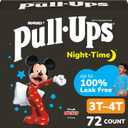 Pull-Ups Boys' Night Time Potty Training Pants, Size 3T-4T Overnight Training Underwear (32-40 lbs), 72 Ct