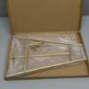 Metal Easel Plate Stands for Display,Picture Easels for Display Mirror Easel Stand,Table Top Picture Frame Holder Stand(Gold) (E (Round Tube))