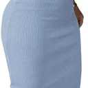 Nimsruc Women Summer Bodycon Tube Maxi Dress Strapless Casual Party Long Dresses Sexy Sundresses, Baby Blue, XL