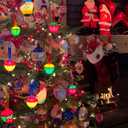 Christmas Bubble String Lights Outdoor, 11Ft Vintage With 8 Traditional Multicolor Bubbles (1 Spare) UL Listed for Holiday Party House Celebrations Decor, Green Wire