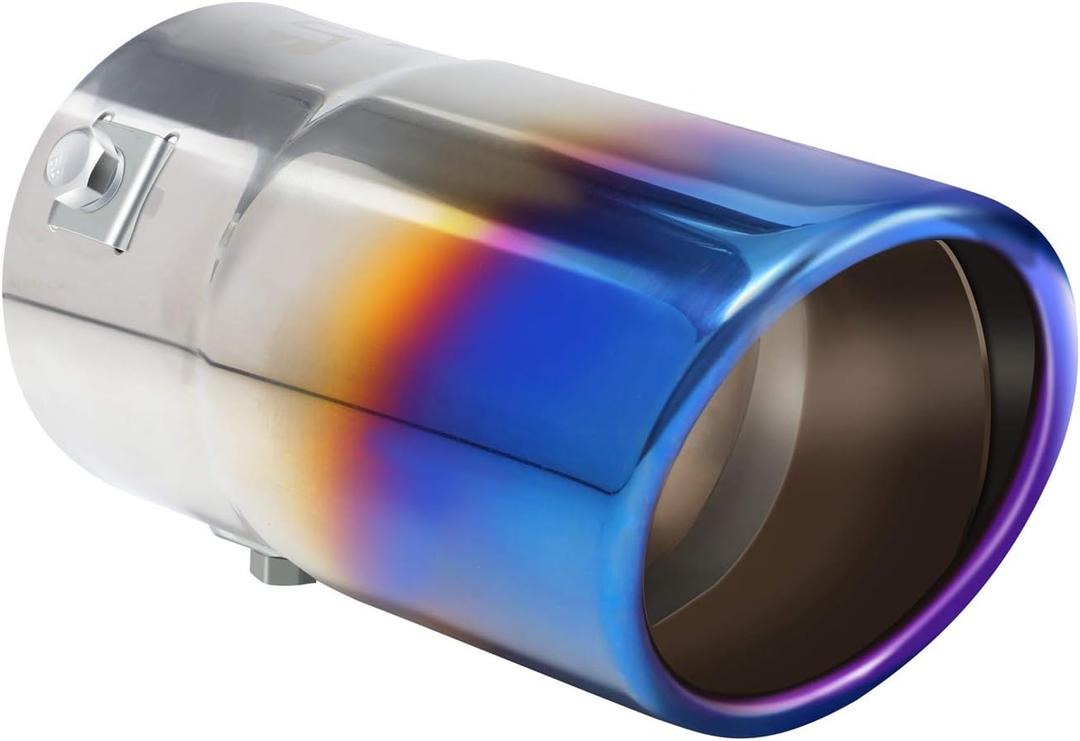 Exhaust tip - to Fit 1.75 to 2.5 Inch Exhaust Tail Pipe Diameter- Stainless Steel to give Chrome Effect - Car Muffler Tips