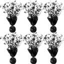 3 Pack Halloween Decoration Indoor Metallic Foil Spray Centerpiece Star Table Decoration Burst Table Centerpieces Gold Decor for Birthday Wedding Anniversary Graduation Holiday Party Supplies, Black