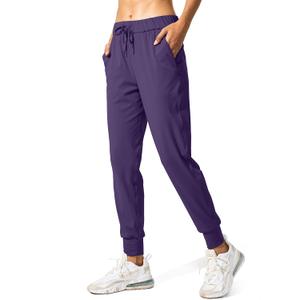 SANTINY Women's Joggers Pants Pockets Drawstring Running Sweatpants for Women Lounge Workout Jogging (Large, Z Deep Purple)