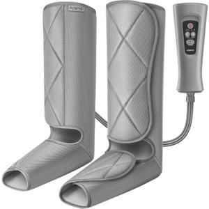 RENPHO Leg Massager for Circulation and Pain Relief, Calf Compression Massager Effective for Fathers Mothers Relaxation Muscles and Reduce Swelling-Grey (Gray)