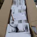 Veken 63x27.6 Inch Large Electric Standing Desk, Heights Adjustable,Sit to Stand Up, Work Home Office Computer Table for Walking Pad, Gifts for Dad, Wooden Desktop Desks, White