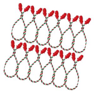 Pieces Christmas Garland Decorative Twist Ties Reusable and Flexible Twist Ties Garland Holder for Stairs Banisters Garland Craft Wrapping Home Decoration (Red-Green-White)