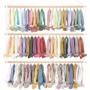 POVETIRE Headband Holder Head Bands Organizer for Girls Hair Bows Hanging Baby Headbands Hair Accessories Organizer Storage Wall Hanging Decor for Newborn Infant Toddlers Kids (White-2)