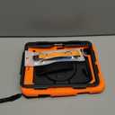 SEYMAC stock for iPad Pro 11 inch Protective Case M5 2025/M4 2024, Heavy Duty Case with Screen Protector, Pencil Holder, Rotating Stand, Hand Strap, Shoulder Strap, Orange