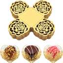 50pcs Gold Square Truffle Wrappers Gold Cupcake Liners Muffin Liners Paper Candy Cups 3.33x3.33 Inch Truffle Cups Mini Dessert Cups