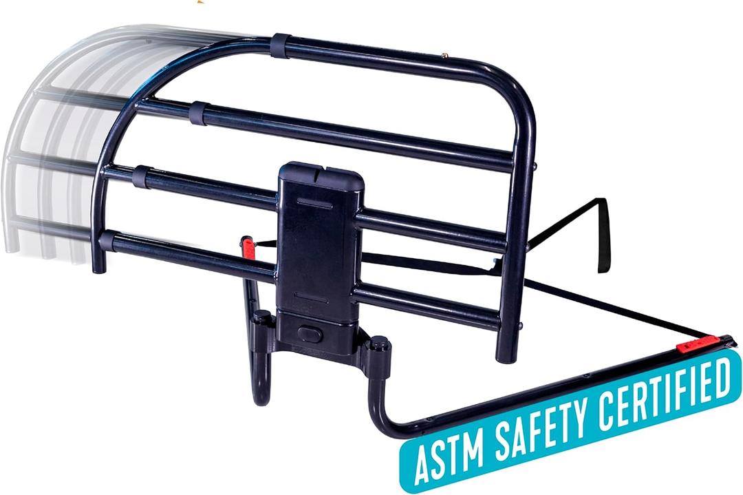 Able Life Click-N-Go Extendable Bed Rail for Wood Adjustable Bed Frames. Removable Bed Handle for Elderly Adults and Seniors, Fits King, Queen, Full, and Twin Beds, ASTM Safety Approved Bedrail