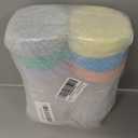 Yomarket 12pcs 4 oz Plastic Containers with Screw Lids, Reusable 1/2 Cup Small Food Storage Containers, Leakproof, Microwave Dishwasher Freezer Safe, with Pen and Brush