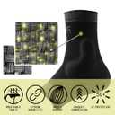 Adjustable Foot Socks, Ankle Brace Compression Support Sleeve with Silicone Gel, Arch Support - Boosts Recovery from Joint Pain, Sprain, Plantar Fasciitis (Black-Medium)