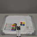 Small Weekly Calendar Dry Erase Whiteboard for Wall, 16" x 12" Magnetic Dry Erase Board, Hanging Double-Sided White Board, Portable Board for List, Kitchen, Planning, Memo, Home, Office (Red)