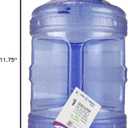 New Wave Enviro Iconic 1 Gallon Round BPA Free Water Bottle with Stainless Steel Cap and Integrated Handle, Ideal for Gym and Outdoor Life, Blue