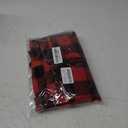 48 Inch Buffalo Plaid Christmas Tree Skirt Large Red and Black Buffalo Plaid Double Layers Tree Skirt for Holiday Christmas Decorations