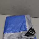 RAINDEWAY Tarps 8x10 Feet (2 Pack) 8 Mil, UV Resistant, Durable, Waterproof Poly Tarp Cover with Metal Grommets and Reinforced Edges,Blue Tarp