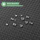 meioro Charcoal Grey Shower Curtain, Waffle Weave 256GSM Heavy Duty Textured Fabric Shower Curtains for Bathroom Hotel Spa, Luxury Weighted Polyester Cloth Bath Curtain Set with 12 Hooks, 72Wx84H