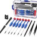 WORKPRO 12 in 1 Torx Screwdriver Set with T3 T4 T5 T6 T8 T10 Security Torx Bit & Precision Magnetic Screwdrivers, Tweezers,Pry Bars, Spudger for Eyeglass, Watch, Computer, Phone, with Case