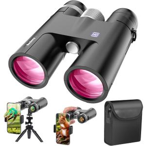 18x50 HD Binoculars for Adults High Powered with Phone Adapter,Tripod and Tripod Adapter - BAK4 Prism Waterproof Binoculars with Clear Low Light Vision for Bird Watching,Travel,Concerts