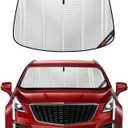 Pigenius Windshield Sun Shade for Cadillac XT5 2017-2026. Full Coverage Rearview Mirror Shade for Ultimate Protection
