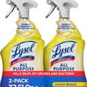 Lysol All Purpose Cleaner Spray, Multi-Purpose Disinfecting Spray, Kitchen & Bathroom Cleaner, Lemon Breeze Scent, 32 Fl Oz (Pack of 2)